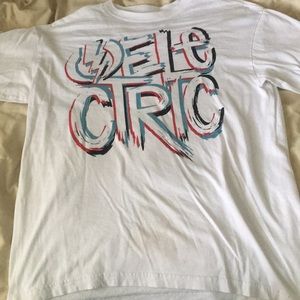 White tee shirt brand electric size L